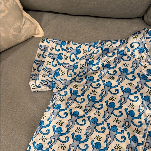 Blue Monkey Print Pajama Set - Picture 3 of 7